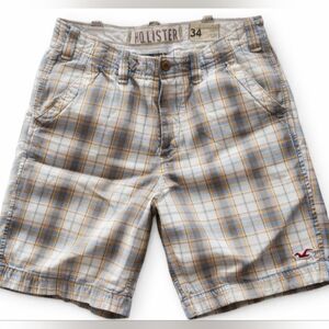 Hollister Blue and Brown Cargo Shorts